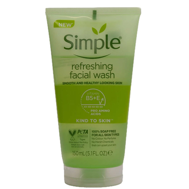 ژل شستشوی سیمپل مدل Refreshing مناسب پوست خشک و حساس حجم 150 میلی لیتر