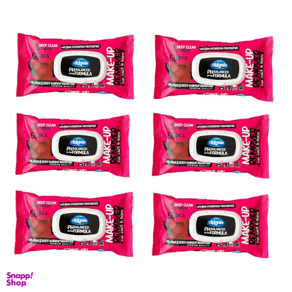 دستمال مرطوب آدونیس مدل 03 شش بسته 60 عددی