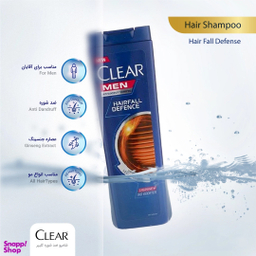 شامپو ضد شوره وضد ریزش مردانه کلیر مدل Hair Fall Defense حجم 400 میلی لیتر