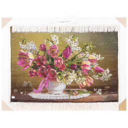 تابلو فرش دستباف سی پرشیا مدل گل در گلدان سرامیکی کد 903650