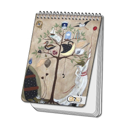 دفترچه یادداشت سیمی 80 برگ دارکوب مدل درختی کد 137/6