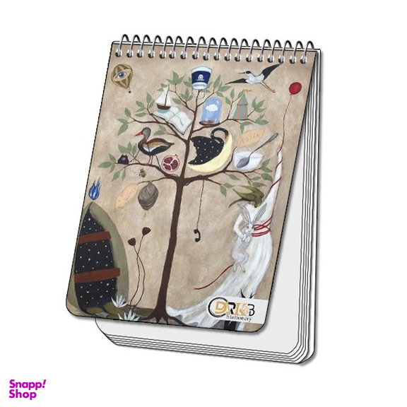 دفترچه یادداشت سیمی 80 برگ دارکوب مدل درختی کد 137/6