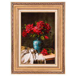 تابلو فرش دستباف سی پرشیا مدل گل در گلدان سفالی کد 903805