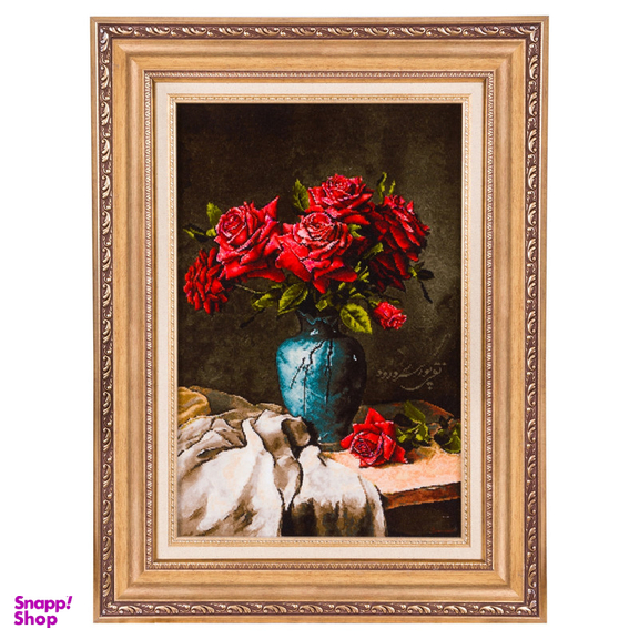 تابلو فرش دستباف سی پرشیا مدل گل در گلدان سفالی کد 903805