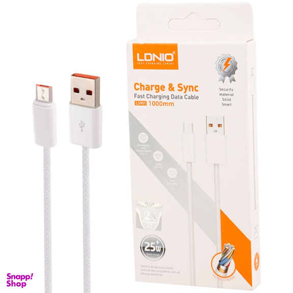 کابل شارژ USB به MicroUSB الدینیو مدل LS901 طول 1 متر