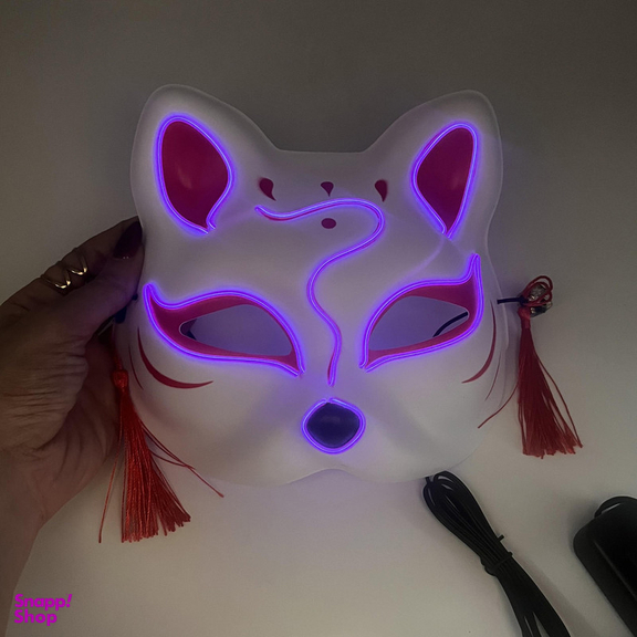 ماسک ایفای نقش مدل چراغ دار طرح روباه کد Neon1