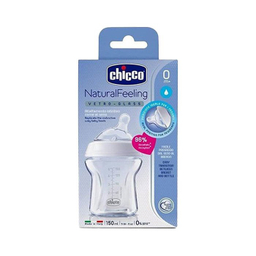 شیشه شیر پیرکس چیکو مدل natural feeling گنجایش 150 میلی لیتر