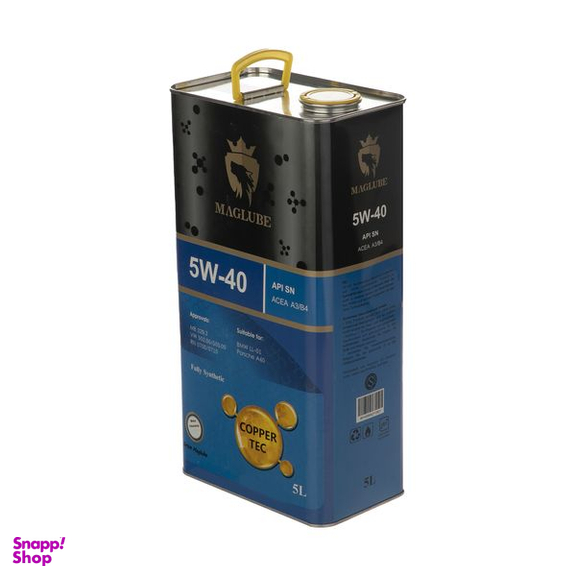 روغن موتور خودرو مگلوب مدل COPPER TEC SN 5W40 حجم 5 لیتر