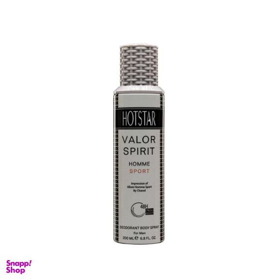 اسپری دئودورانت مردانه هات استار مدل Valor Spirit حجم 200 میلی لیتر