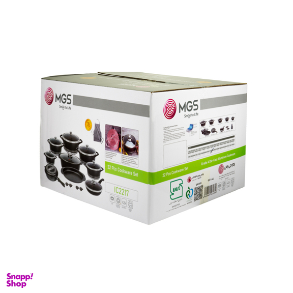 سرویس قابلمه 22 پارچه گرانیت ام جی اس طرح ایتالیا C کد 100000000492