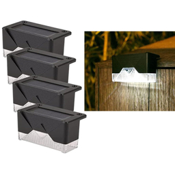 چراغ خورشیدی لب پله ای سولونیکس مدل SOLAR LIGHTS مجموعه 4 عددی