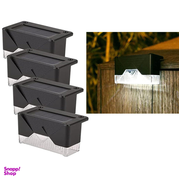 چراغ خورشیدی لب پله ای سولونیکس مدل SOLAR LIGHTS مجموعه 4 عددی
