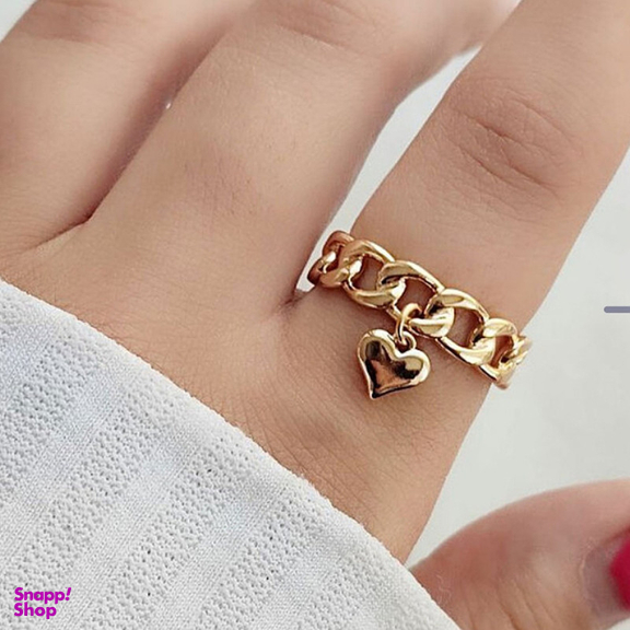 انگشتر زنانه ژوپینگ مدل قلب آویز کد XP 027