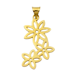 گردنبند طلا 18 عیار زنانه کاپانی مدل گل کد KN022