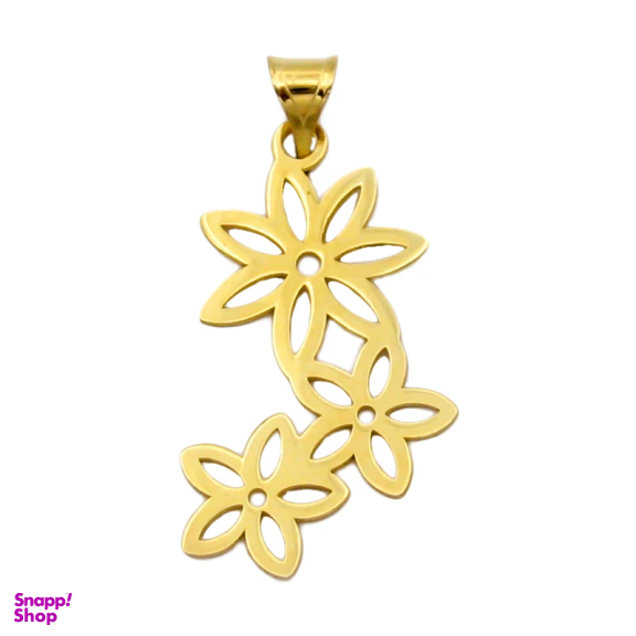 گردنبند طلا 18 عیار زنانه کاپانی مدل گل کد KN022