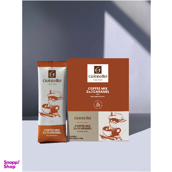 کافی میکس 3×1 کاراملی گونتلو وزن 200 گرم بسته 10 عددی