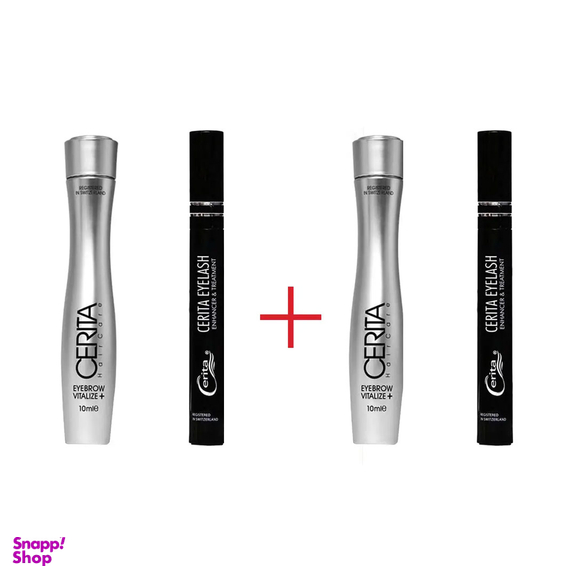 محلول تقویت کننده مژه سریتا مدل 012 حجم 7 میلی لیتر به همراه سرم احیا کننده ابرو مدل Vitalize حجم 10 میلی لیتر مجموعه 2 عددی