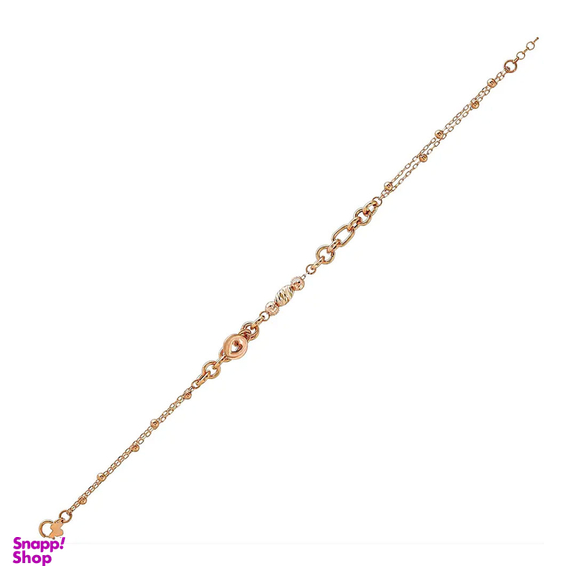 دستبند طلا ۱۸ عیار زنانه میلی گالری مدل نایس طرح زنجیری کد MT579