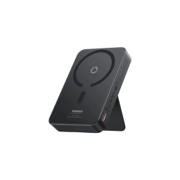 پاوربانک بی‌ سیم 20 وات باسئوس مدل MagPro Magnetic Bracket 20W ظرفیت 5000 میلی آمپر ساعت به همراه کابل USB-C