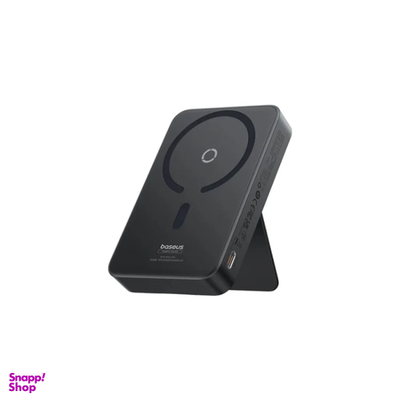 پاوربانک بی‌ سیم 20 وات باسئوس مدل MagPro Magnetic Bracket 20W ظرفیت 5000 میلی آمپر ساعت به همراه کابل USB-C