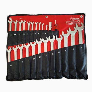 ست آچار یکسر تخت و رینگ هانسول مدل HS1122