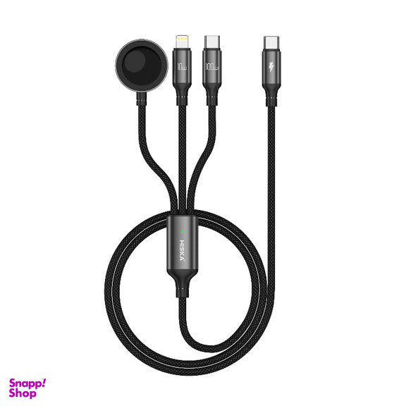 کابل تبدیل USB-C به Lightning / USB-C / Wireless هیسکا مدل LX-31 طول 1.2 متر