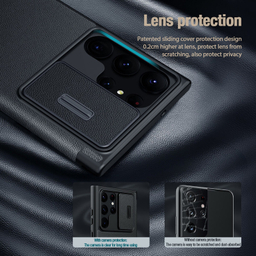 کیف کلاسوری نیلکین مدل Qin Pro Plain Cloth مناسب برای گوشی موبایل سامسونگ Galaxy S23 Ultra