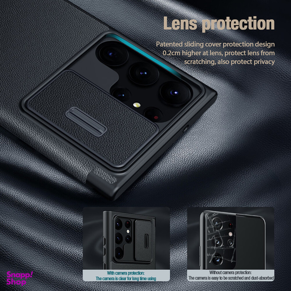 کیف کلاسوری نیلکین مدل Qin Pro Plain Cloth مناسب برای گوشی موبایل سامسونگ Galaxy S23 Ultra