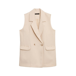 جلیقه رسمی زنانه برنس مدل نوژه رنگ کرم