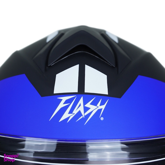 کلاه کاسکت فک متحرک فلش مدل 935sv white/blue