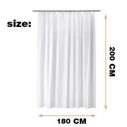 پرده حمام دلفین مدل Jack-5075 سایز 180x200 سانتی متر