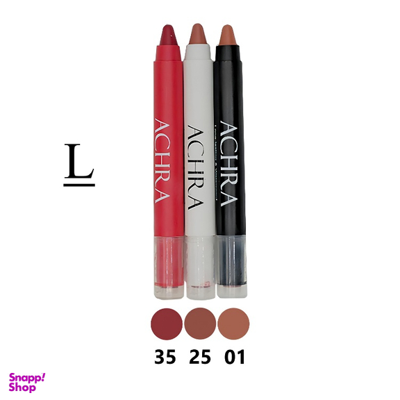 رژ لب جامد جامد مخملی آچرا مدل L مجموعه 3 عددی