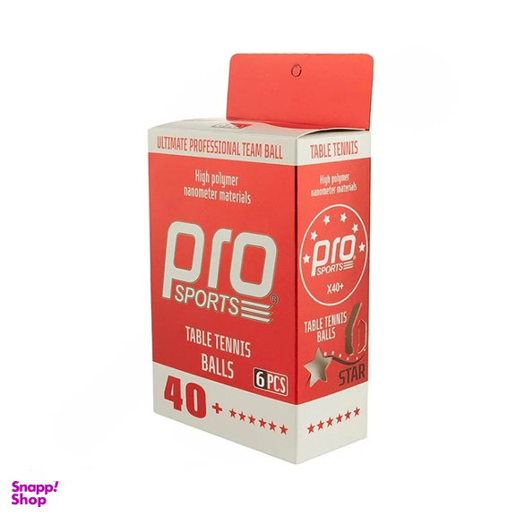 توپ پینگ پنگ پرو اسپرتز مدل 6 ستاره PS-006 بسته 6 عددی
