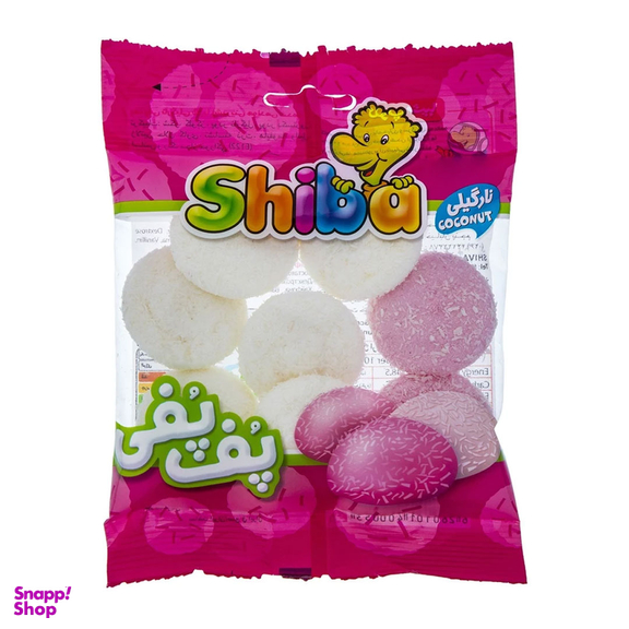 پف پفی طعم نارگیل شیبا وزن 50 گرم