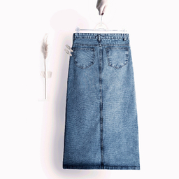 دامن جین زنانه دی تی مد کد 381 رنگ آبی