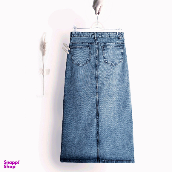 دامن جین زنانه دی تی مد کد 381 رنگ آبی