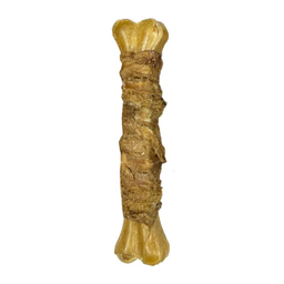 تشویقی سگ شهرپت مدل ایزگود استخوان دورپیچ سیرابی وزن 130 گرم