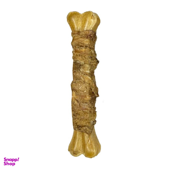 تشویقی سگ شهرپت مدل ایزگود استخوان دورپیچ سیرابی وزن 130 گرم