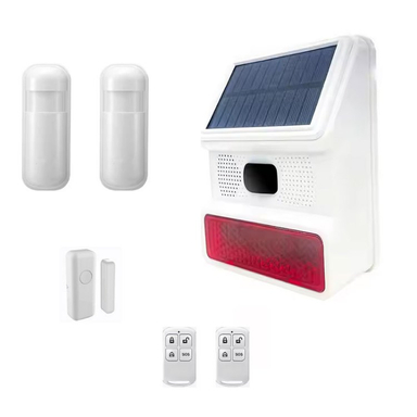 پکیج آژیر فلاشر بی سیم سولار هگزا کد hwss-433