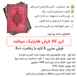 فرش ماشینی چاپی بدون تار و پود هانوکس مدل بهارک کد HAM.337.01