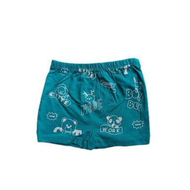 شورت پسرانه مدل نیم پا طرح چاپ کد 0920 رنگ سبز