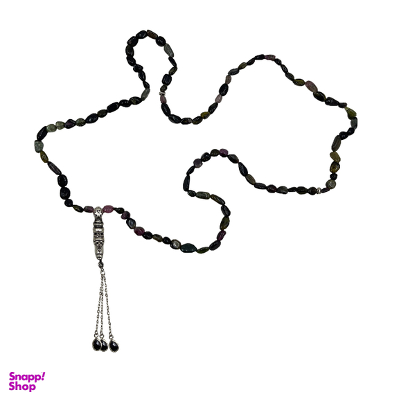 تسبیح نقره گالری ظهیرالدینی مدل تورمالین کد TOR-101-01