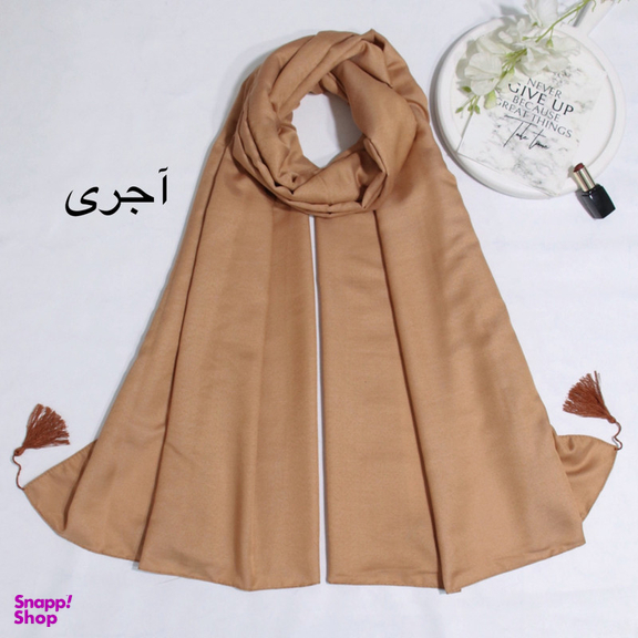 شال زنانه آنالیا مدل نخی ساده منگوله دار کد a-9610