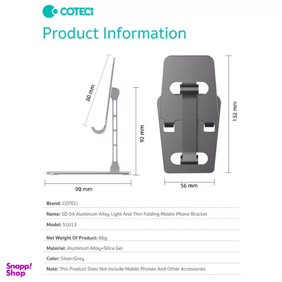 نگهدارنده رومیزی موبایل و تبلت کوتتسی مدل SD-54 51013-TS