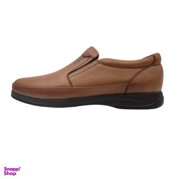 کفش طبی مردانه چرم ریباری مدل R79 رنگ عسلی