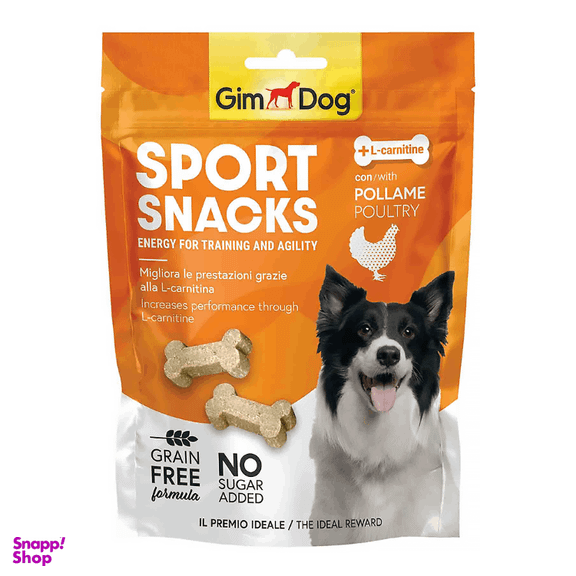 تشویقی سگ جیم داگ SPORT SNACKS طعم مرغ وزن 150 گرم