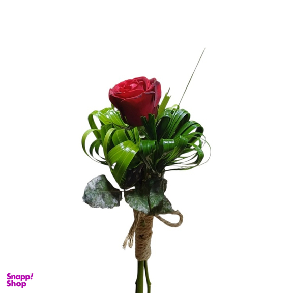 تک شاخه گل رز هلندی قرمز کد 61