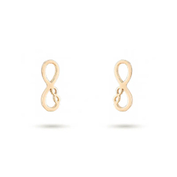 گوشواره طلا 18 عیار زنانه میلی گالری مدل ماکان طرح بینهایت کد MT1047