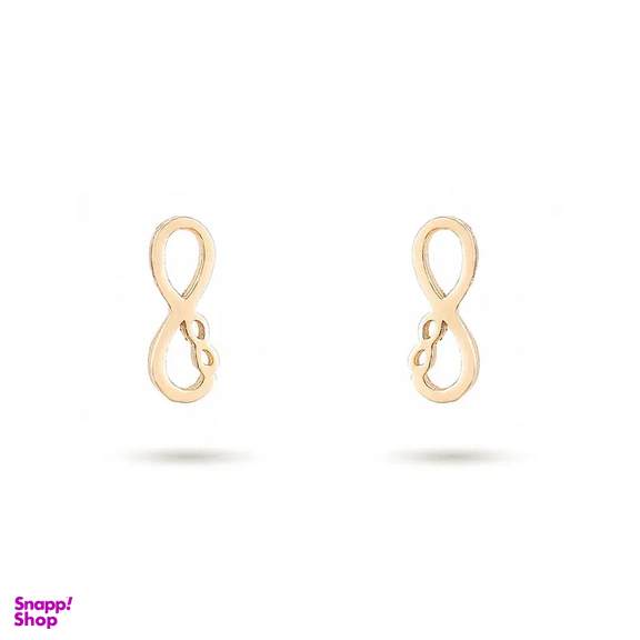 گوشواره طلا 18 عیار زنانه میلی گالری مدل ماکان طرح بینهایت کد MT1047