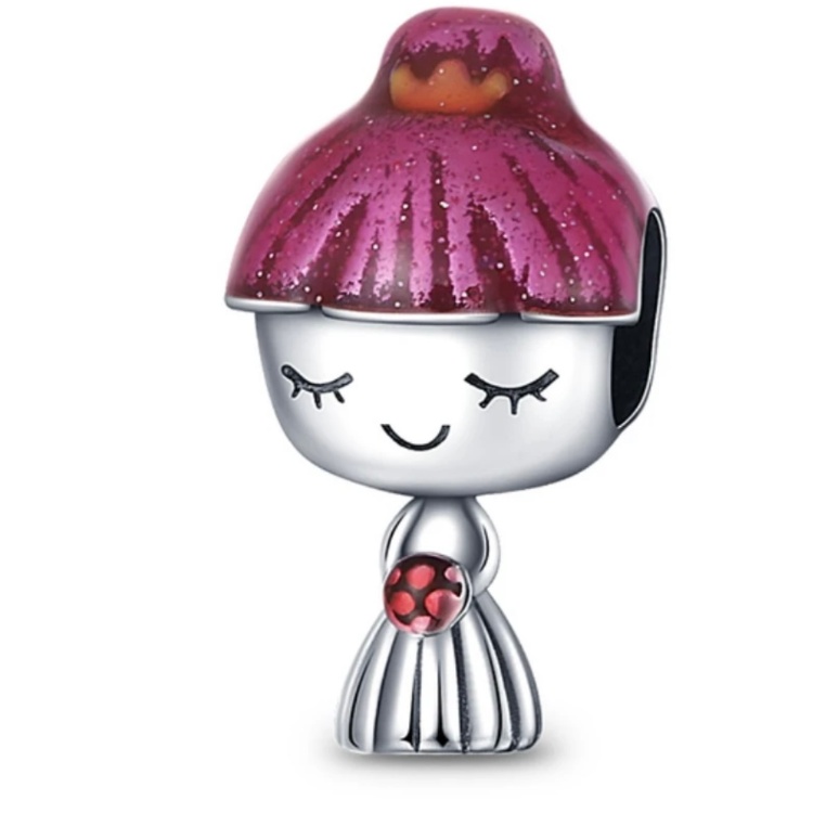 آویز نقره پاندورا مدل عروس کد 65211